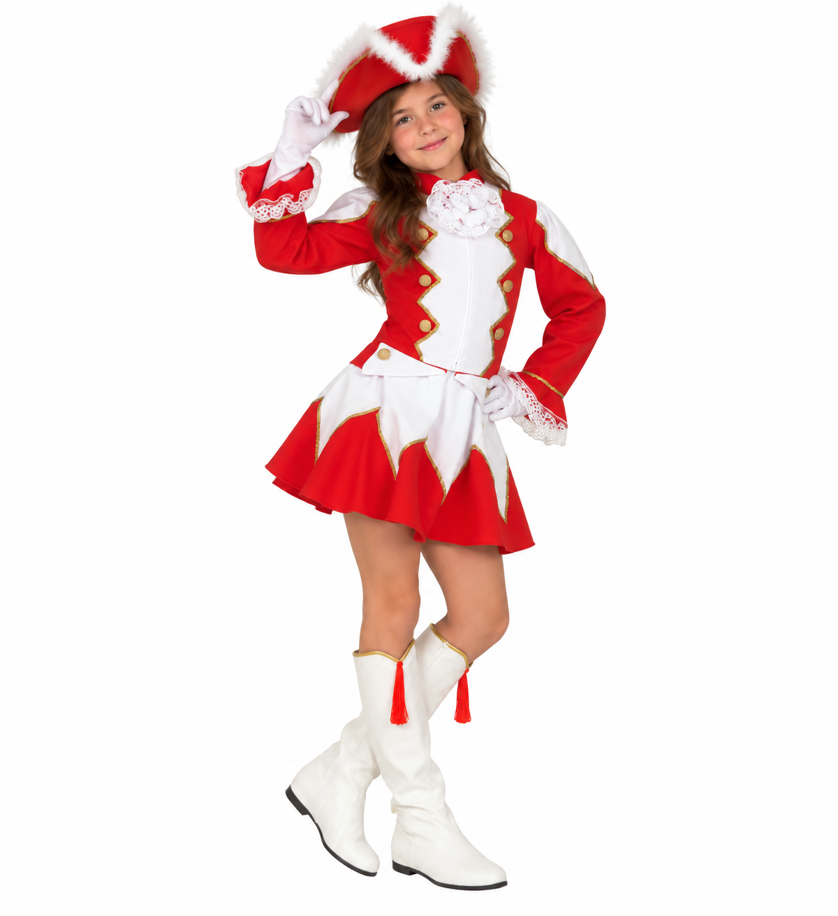 Costume Vestito Abito Travestimento Carnevale Bambina Majorette