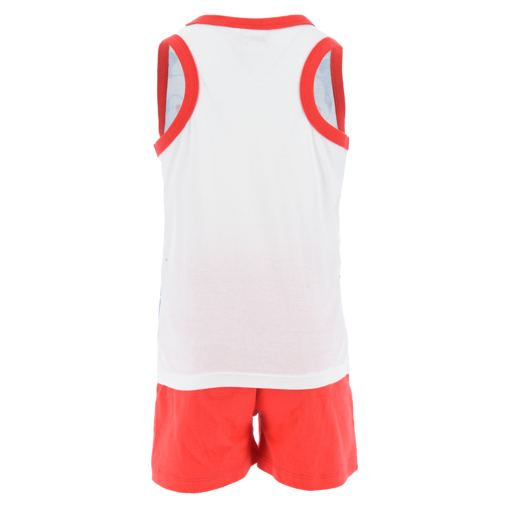 Completo Short + Canotta Topolino DISNEY Bambino 100% Cotone - Ex1071rosso