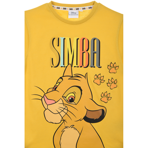 T-Shirt M.c. Simba DISNEY Maglietta Bambino 100% Cotone - Ex1180senape