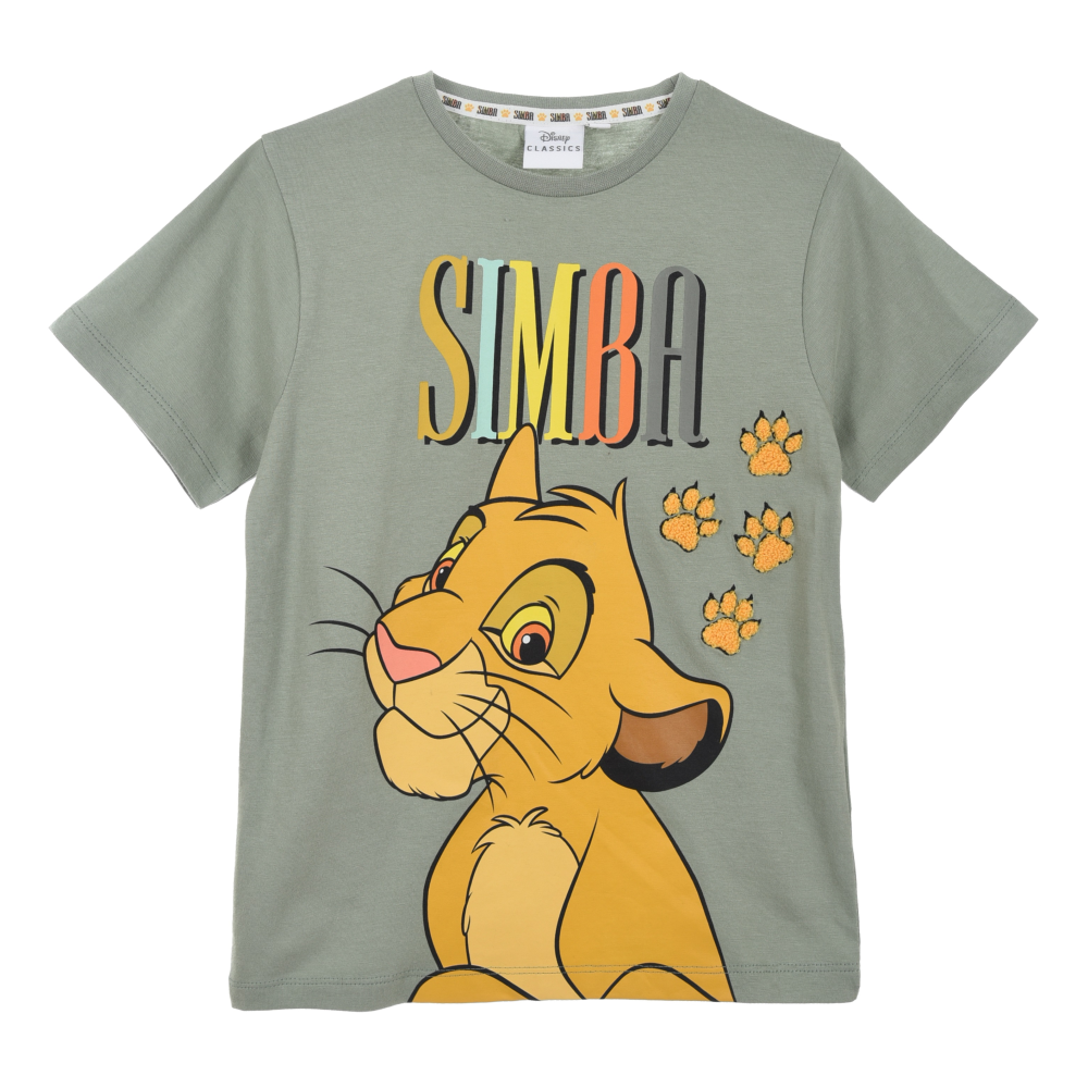 T-Shirt M.c. Simba DISNEY Maglietta Bambino 100% Cotone - Ex1180verde