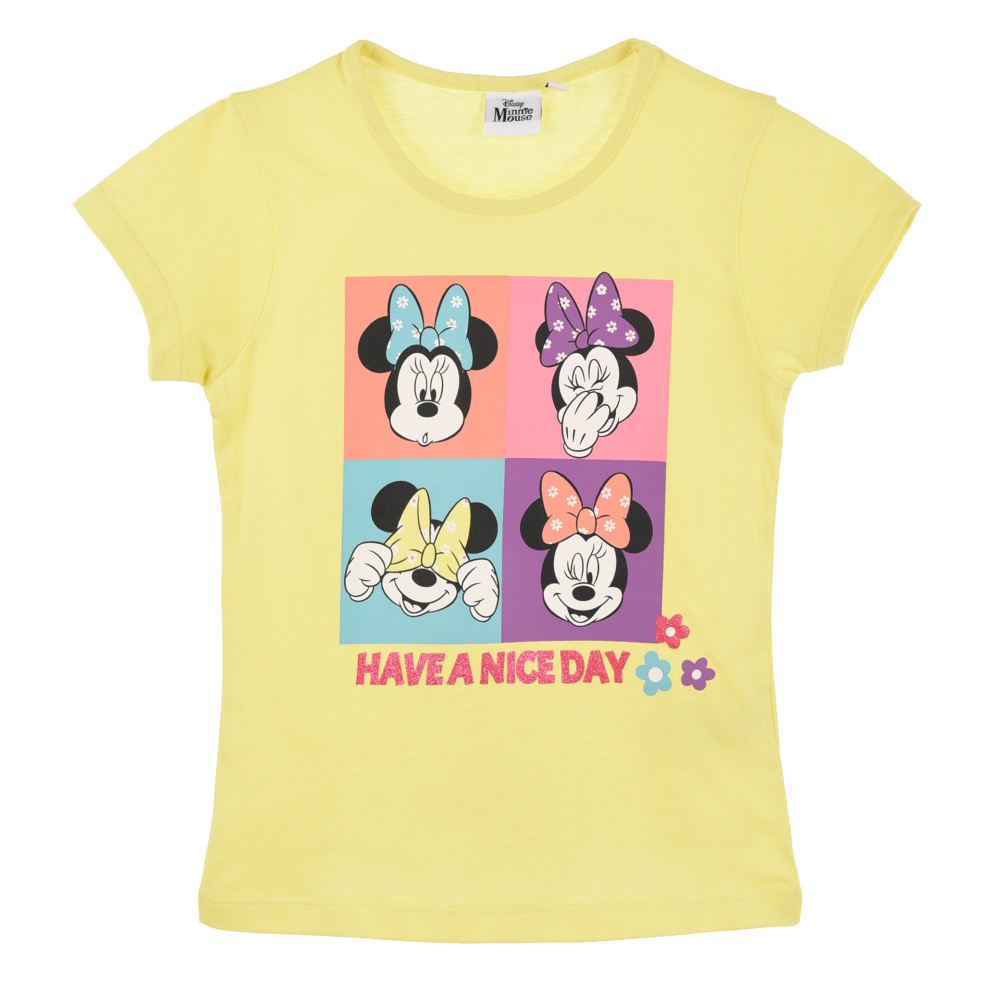 T-Shirt M.c. Minnie DISNEY Maglietta Bambino 100% Cotone - Ex1149giallo