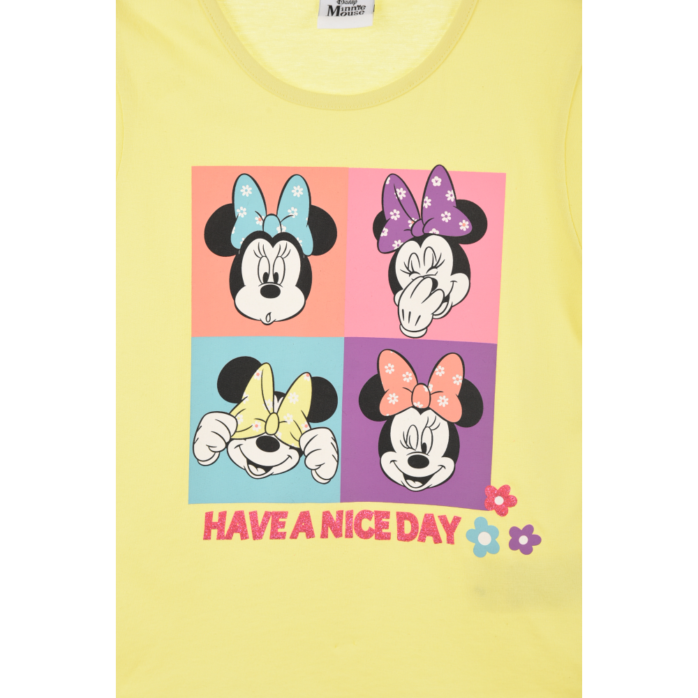 T-Shirt M.c. Minnie DISNEY Maglietta Bambino 100% Cotone - Ex1149giallo