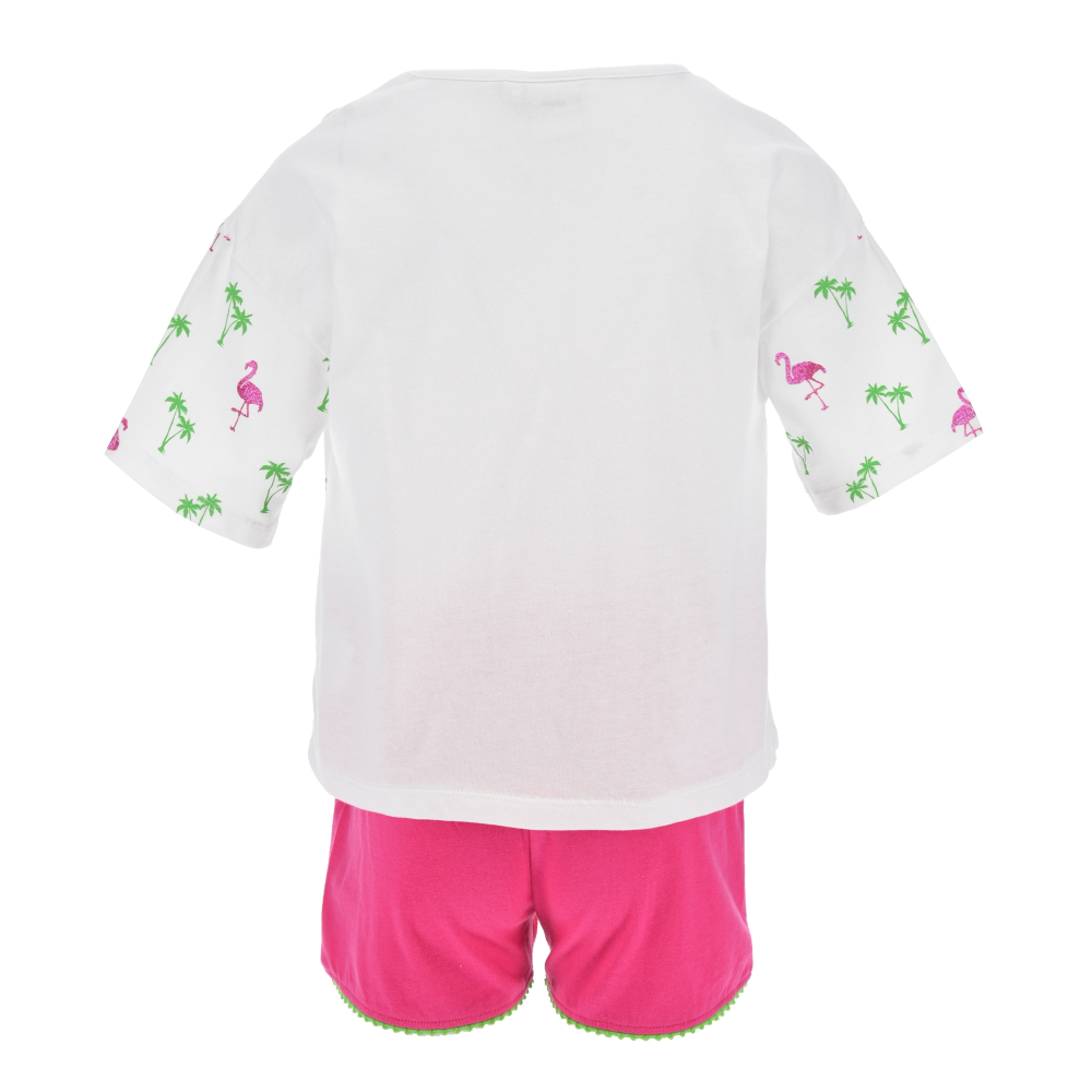 Completo Short + T-Shirt Minnie DISNEY Bambino 100% Cotone - Ex1061fuxia