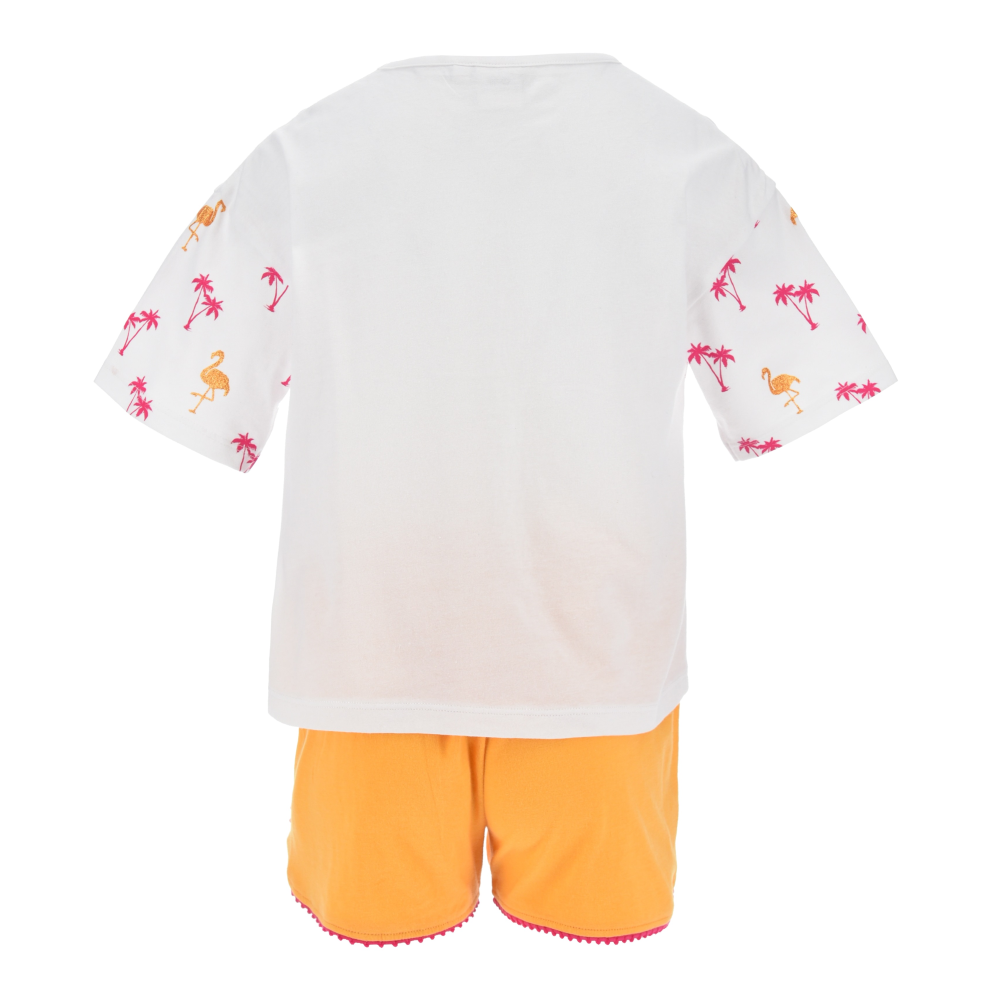 Completo Short + T-Shirt Minnie DISNEY Bambino 100% Cotone - Ex1061arancio