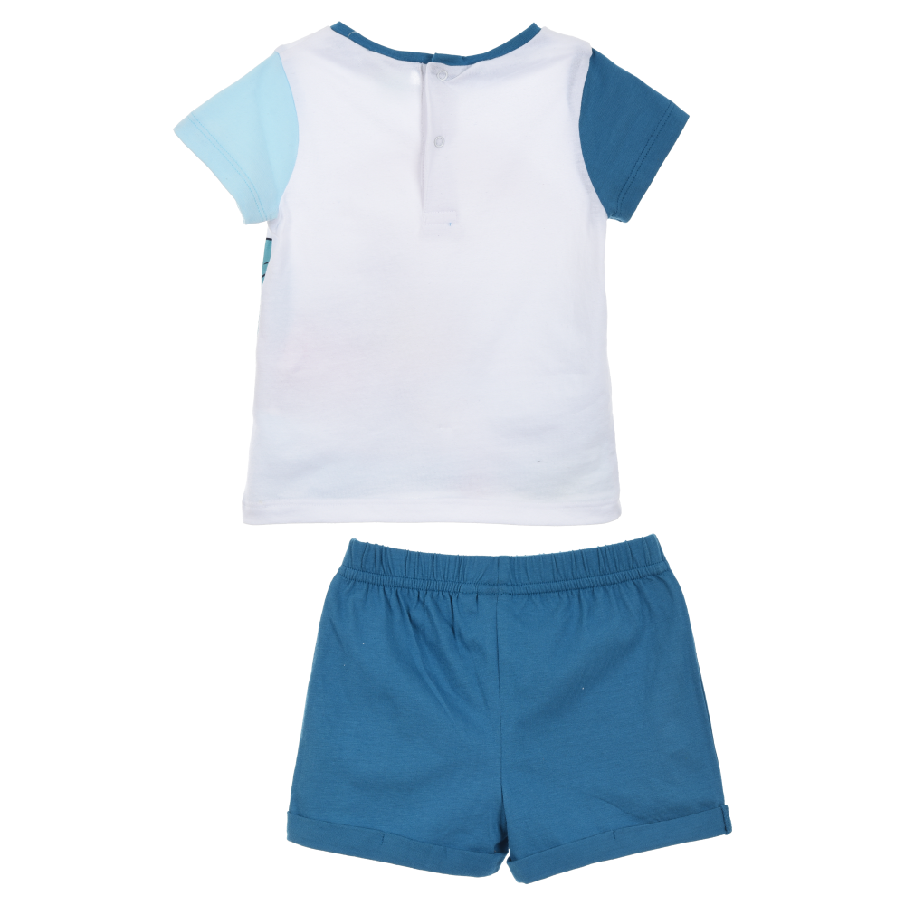 Completo Short + T-Shirt Topolino DISNEY Neonato 100% Cotone - Ex0032blu