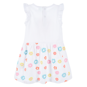 Scamiciata Minnie DISNEY Abito Vestito 100% Cotone Bambina - Ex0007bianco