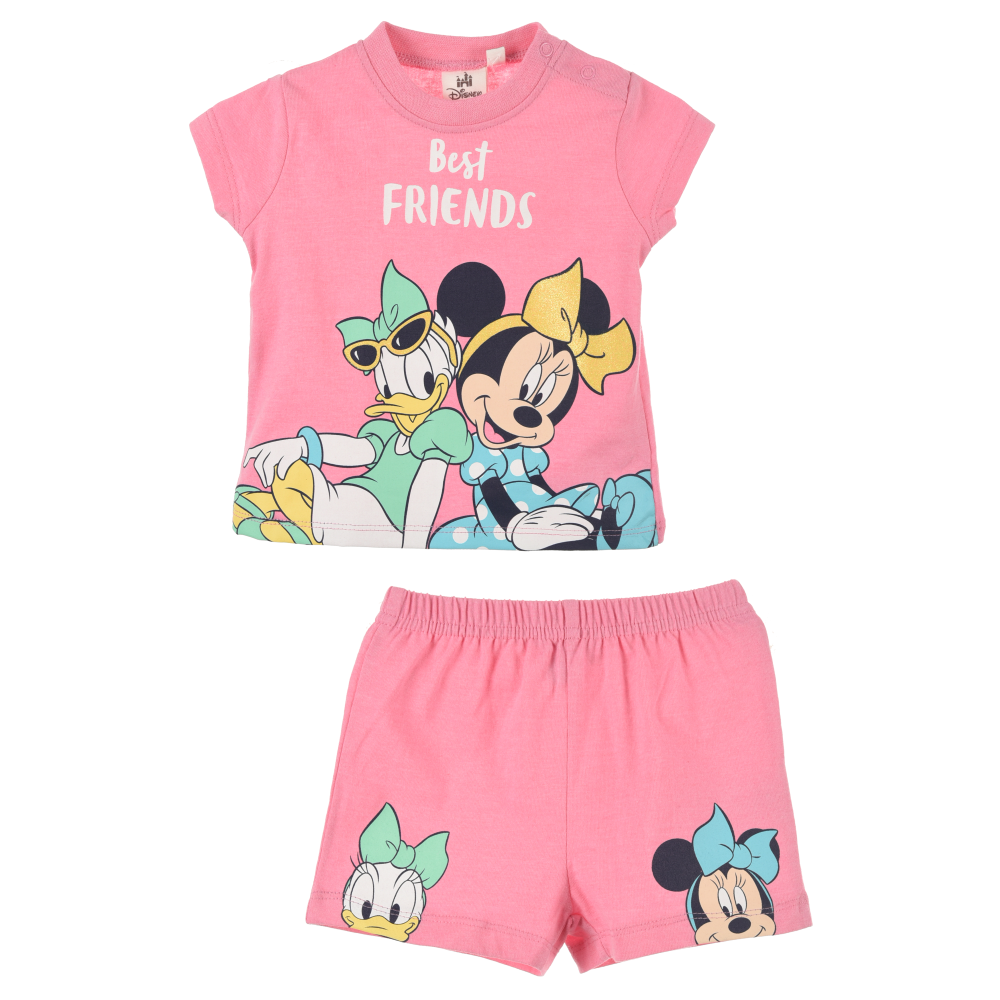 Completo Short + T-Shirt Minnie DISNEY Neonata 60% Co 40% Pl - Ex0075.recrosa