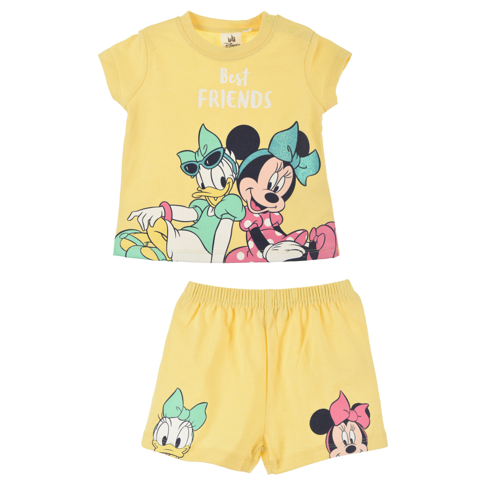 Completo Short + T-Shirt Minnie DISNEY Neonata 60% Co 40% Pl - Ex0075.recgiallo