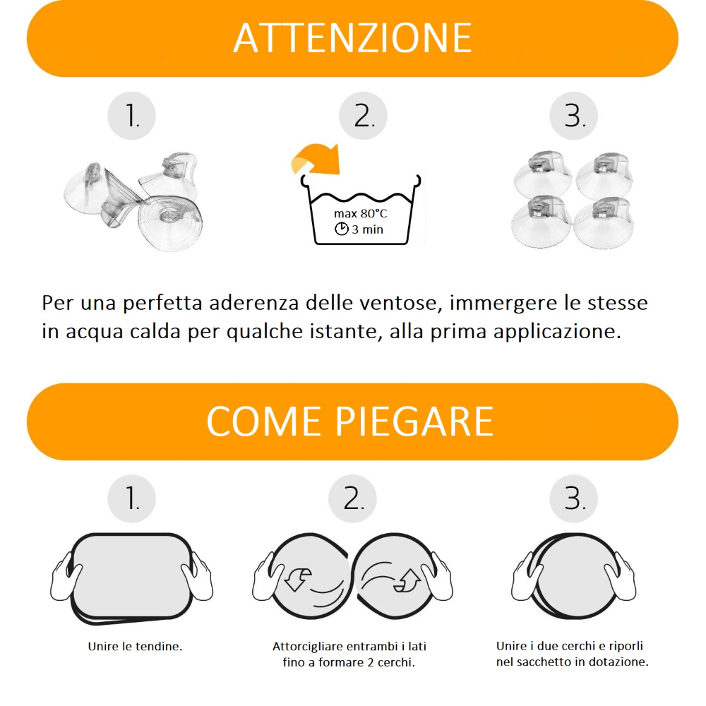 Tendine Parasole Laterali Unicorno Coppia di Tendine per Auto 44 X 35 CM Protezione Raggi Uv - 35781