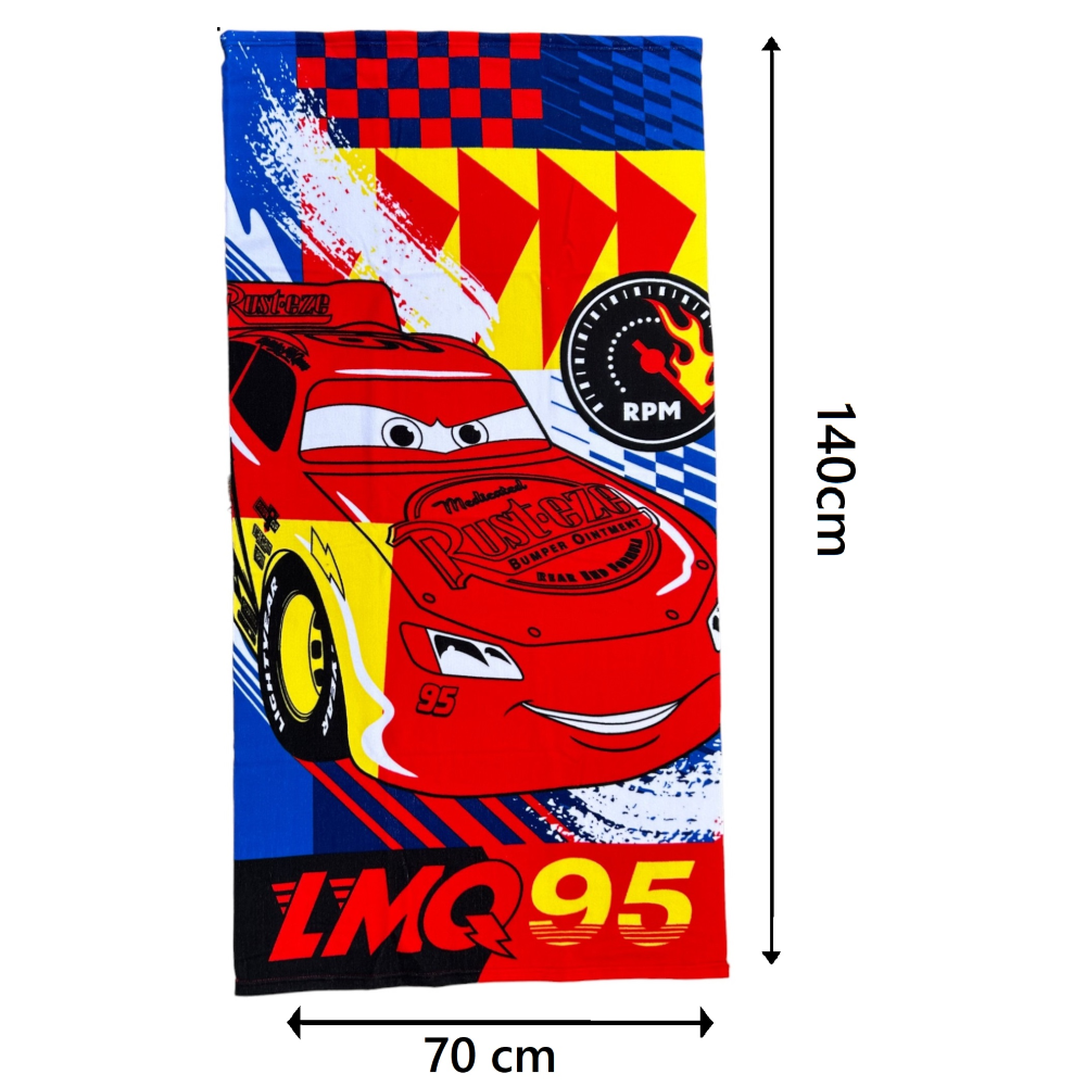 Telo Mare Cars DISNEY Asciugamano per Bambini in Microfibra CM 140x70 - Car1400