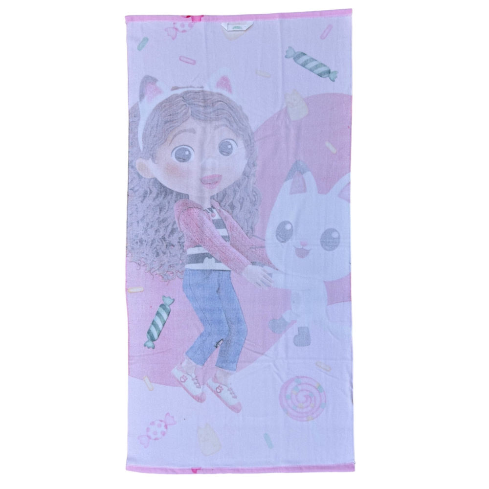 Telo Mare Gabby's Dollhouse Asciugamano per Bambini in Microfibra CM 140x70 - Gabby1440