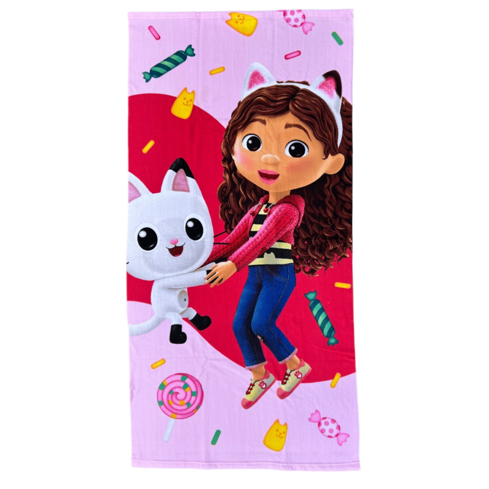 Telo Mare Gabby's Dollhouse Asciugamano per Bambini in Microfibra CM 140x70 - Gabby1440