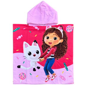 Poncho Mare Gabby's Dollhouse 110 X 55 CM Accappatoio per Bambini 100% Pl - Gabby1441