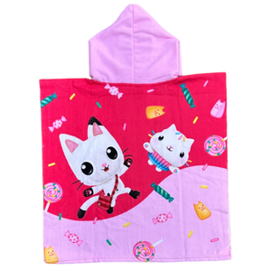 Poncho Mare Gabby's Dollhouse 110 X 55 CM Accappatoio per Bambini 100% Pl - Gabby1441