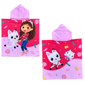 Poncho Mare Gabby's Dollhouse 110 X 55 CM Accappatoio per Bambini 100% Pl - Gabby1441