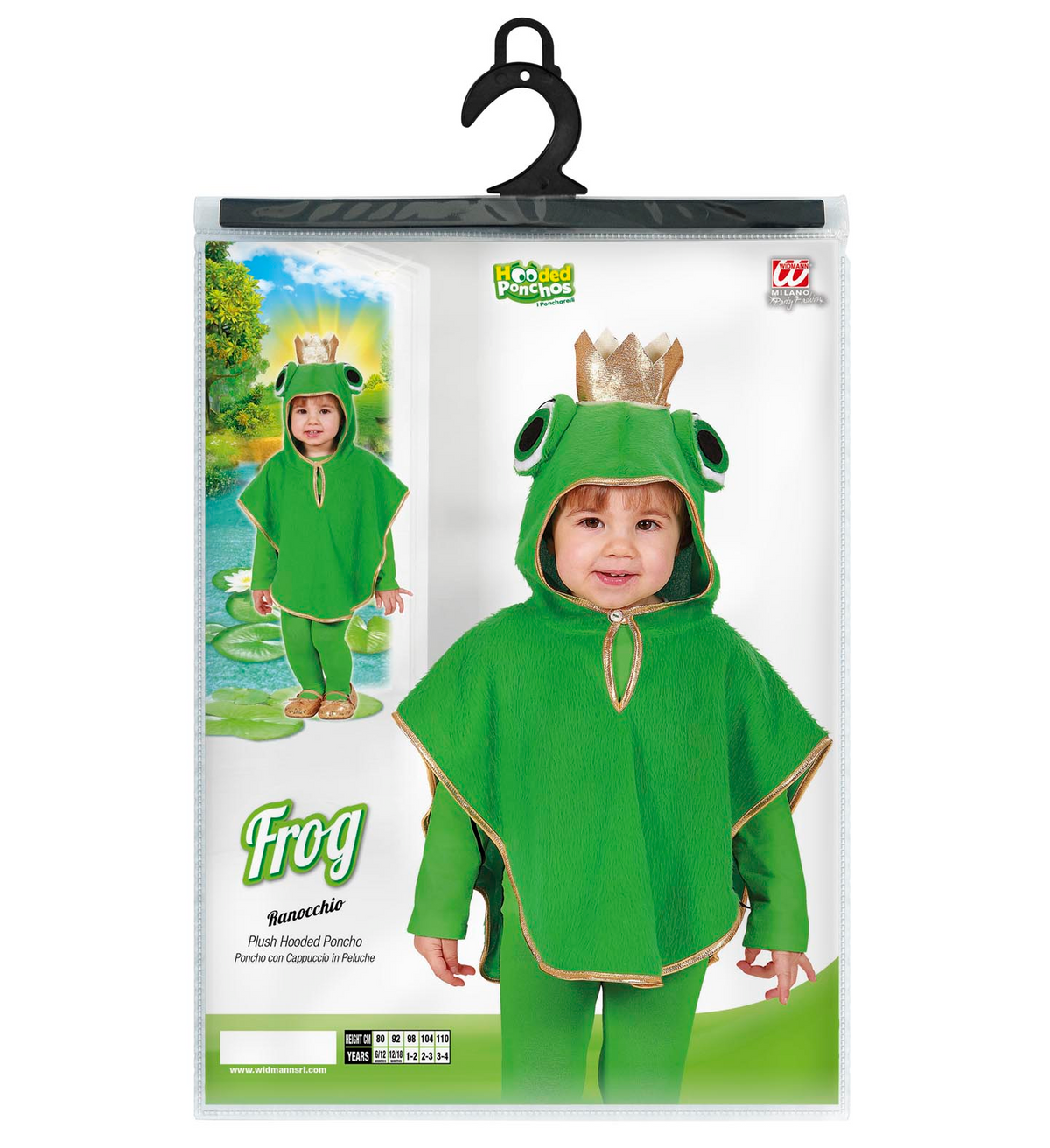 Costume Vestito Abito Travestimento Carnevale Bambino Ranocchio in Peluche