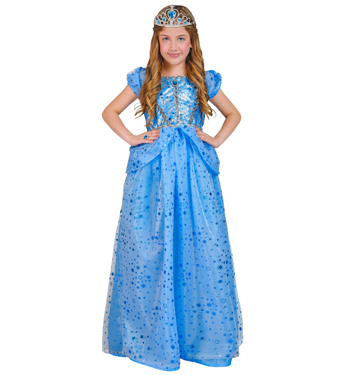 Costume Vestito Abito Travestimento Carnevale Bambina Principessa Fatina Azzurra