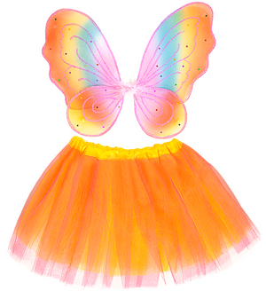 Set Fatina Accessori Ali Gonna Abito Vestito Travestimento Carnevale Bambina
