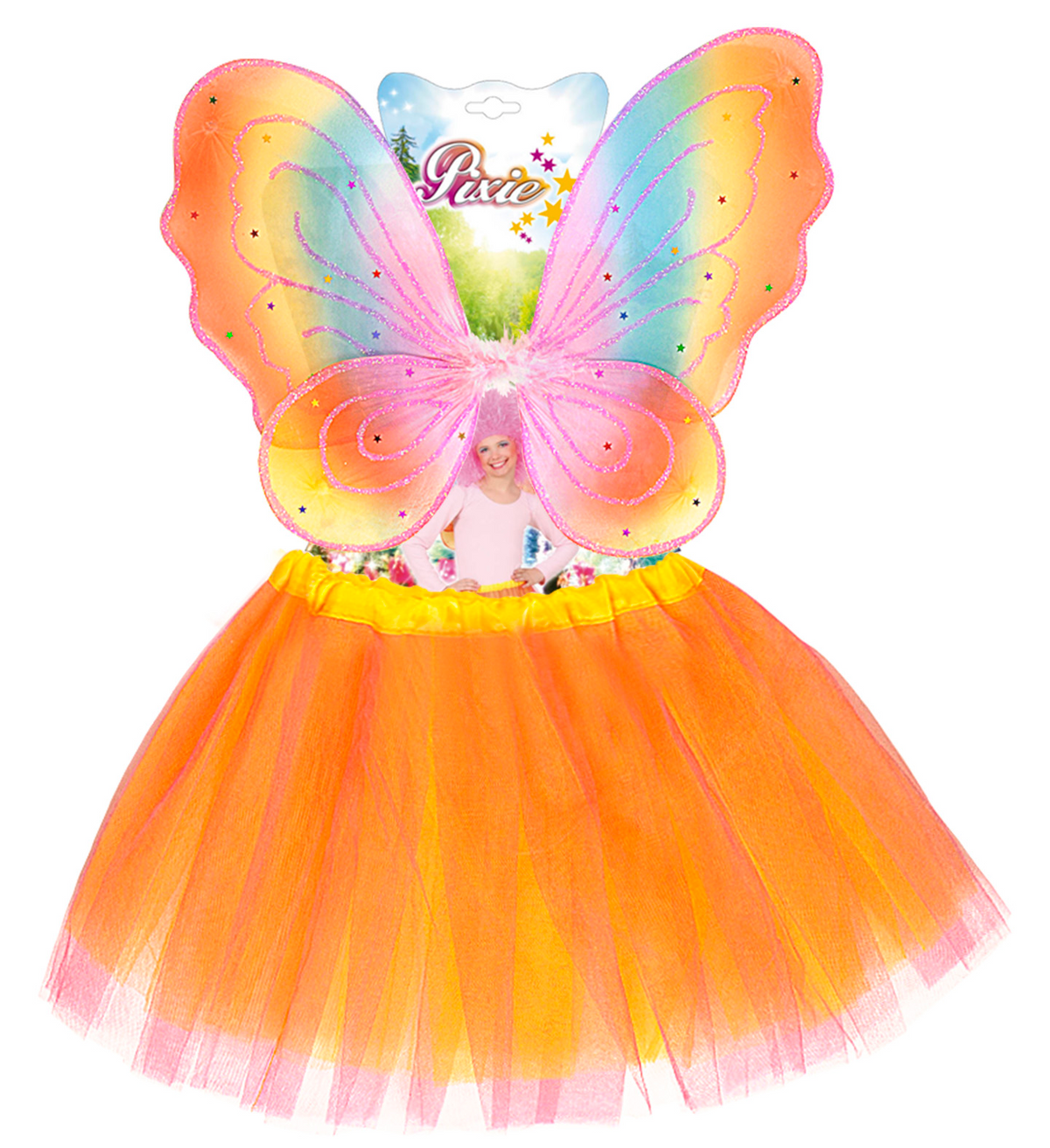 Set Fatina Accessori Ali Gonna Abito Vestito Travestimento Carnevale Bambina