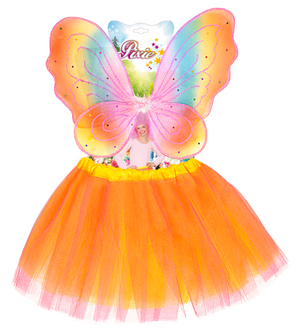 Set Fatina Accessori Ali Gonna Abito Vestito Travestimento Carnevale Bambina