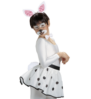 Set Coniglietta Cerchietto Farfallino Coda Accessori Abito Vestito Travestimento Carnevale Bambina