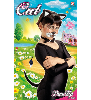 Set Gattina Cerchietto Farfallino Coda Accessori per Abito Vestito Travestimento Carnevale Bambina
