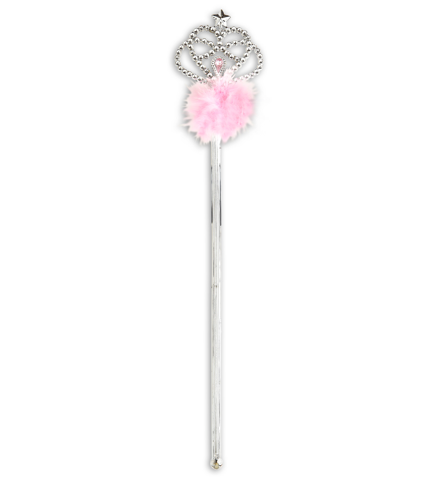 Bacchetta Scettro con Marabou Rosa Accessori per Abito Vestito Travestimento Carnevale Bambina