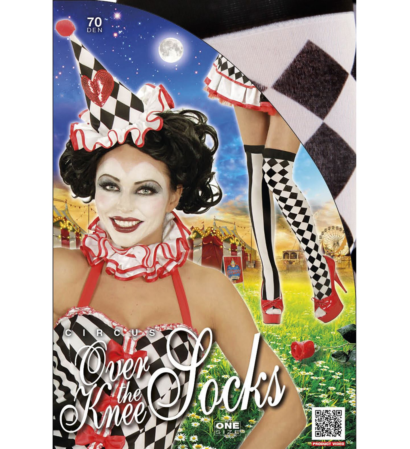 Vestito Carnevale + Accessori Arlecchina Abito Copricapo Scettro Calze 4/5 Anni Travestimento - 1902+1914k+30005