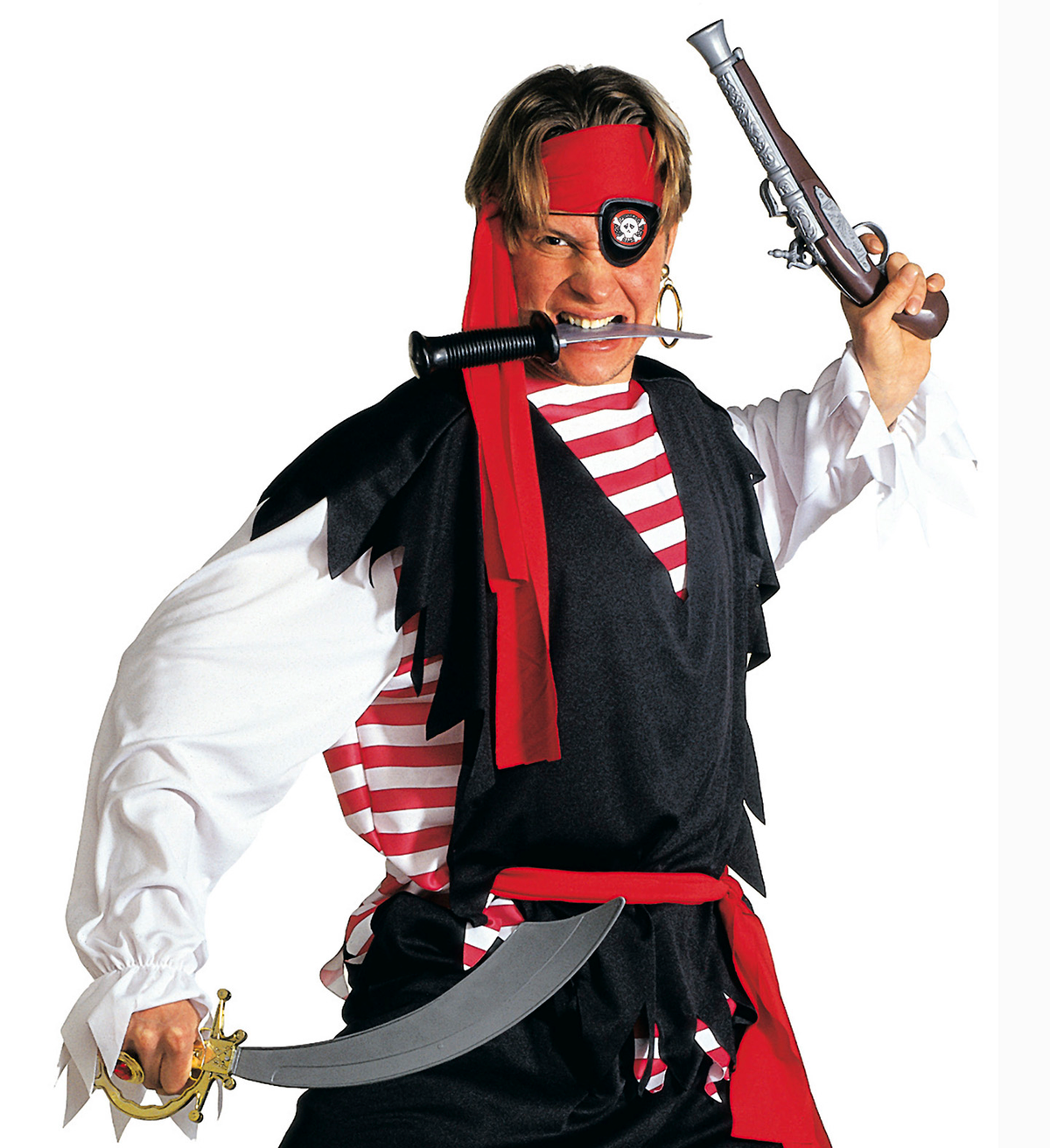 Sciabola Pirata con Benda Occhio Accessori per Abito Vestito Travestimento Carnevale Bambino
