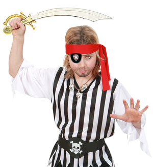 Sciabola Pirata con Benda Occhio Accessori per Abito Vestito Travestimento Carnevale Bambino