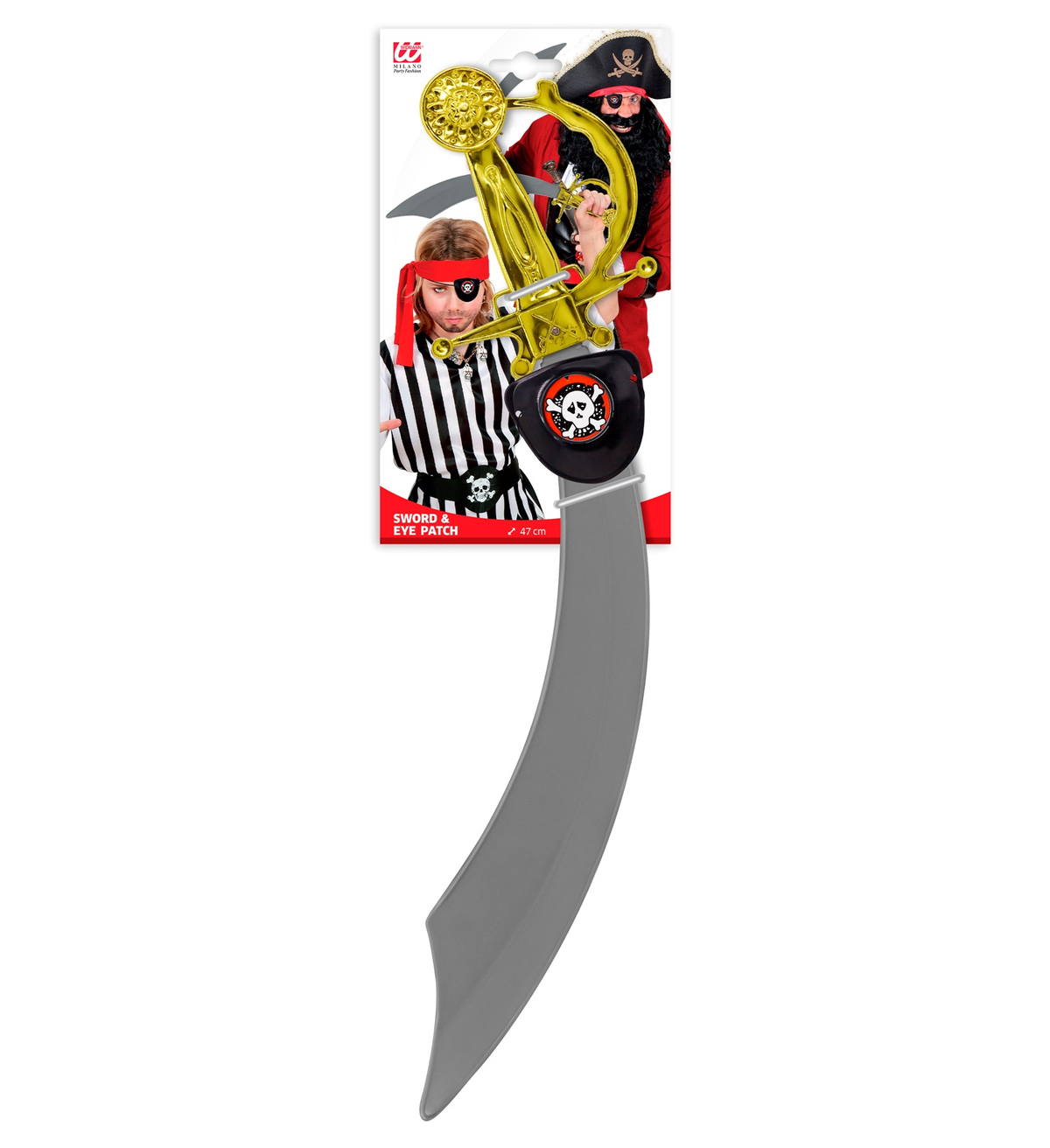 Sciabola Pirata con Benda Occhio Accessori per Abito Vestito Travestimento Carnevale Bambino