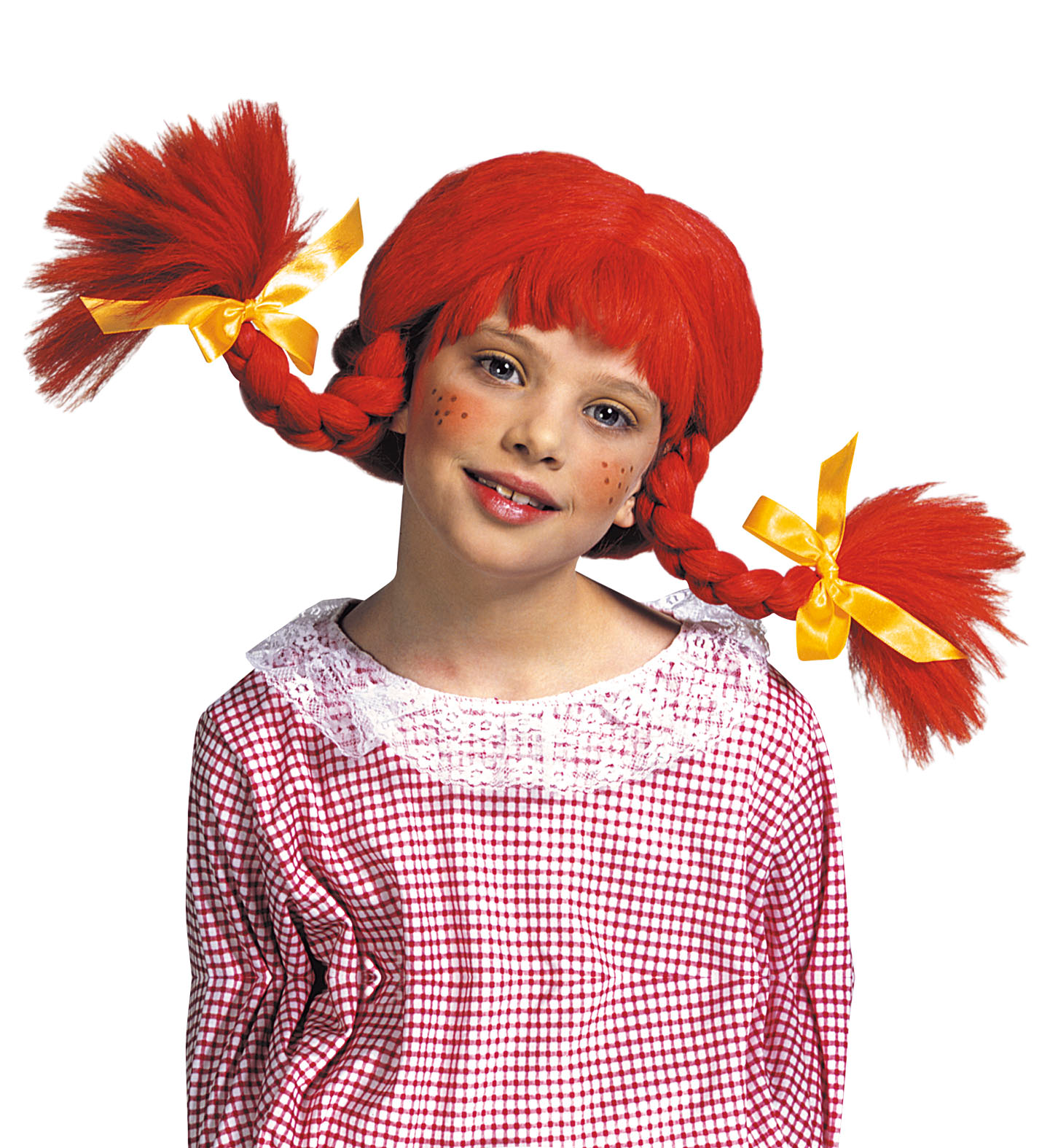 Vestito Carnevale + Accessori Naughty Girl Pippi Costume Parrucca Calze 5/7 Anni Travestimento - 3607+01234+6288m
