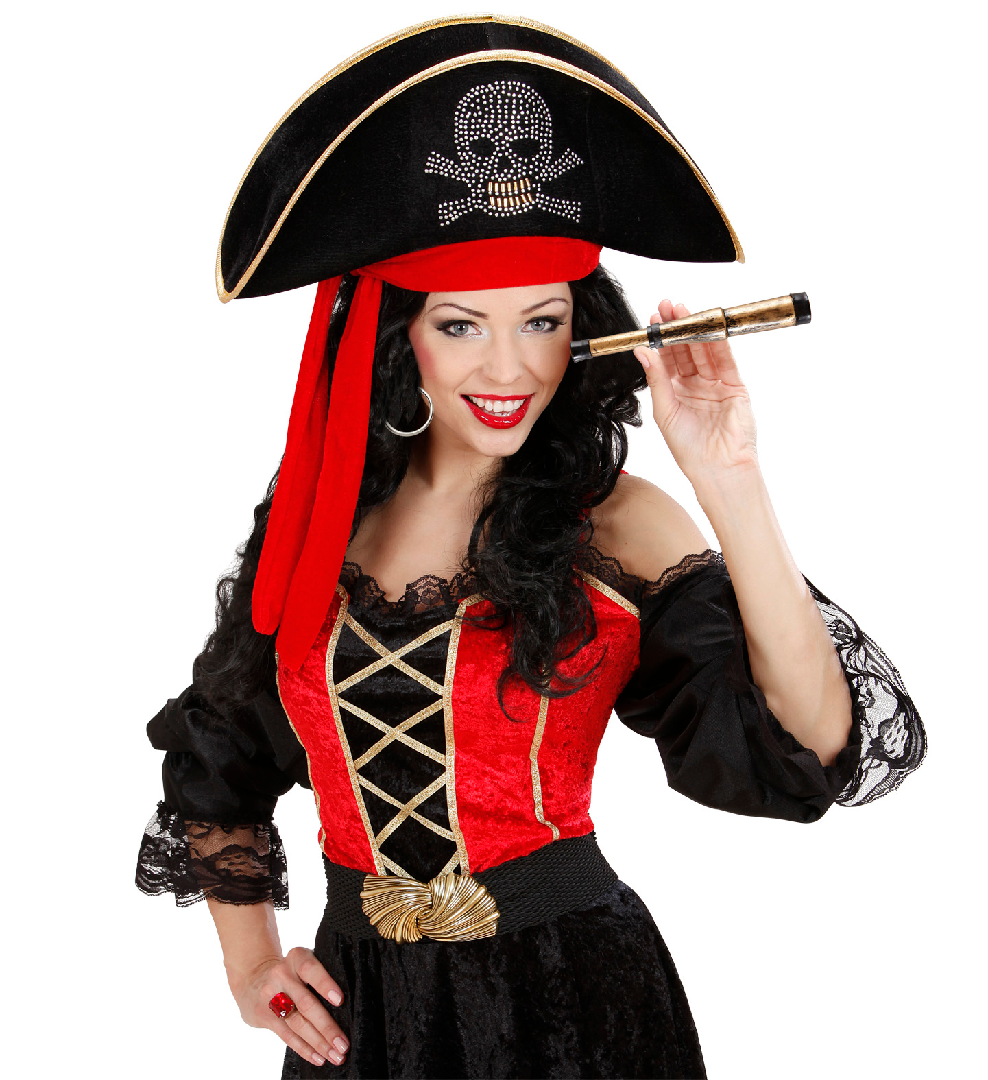Vestito Carnevale + Accessori Capitano Pirata Costume Set Accessori Pistola 4/5 Anni Travestimento - 3883+8214k+04859