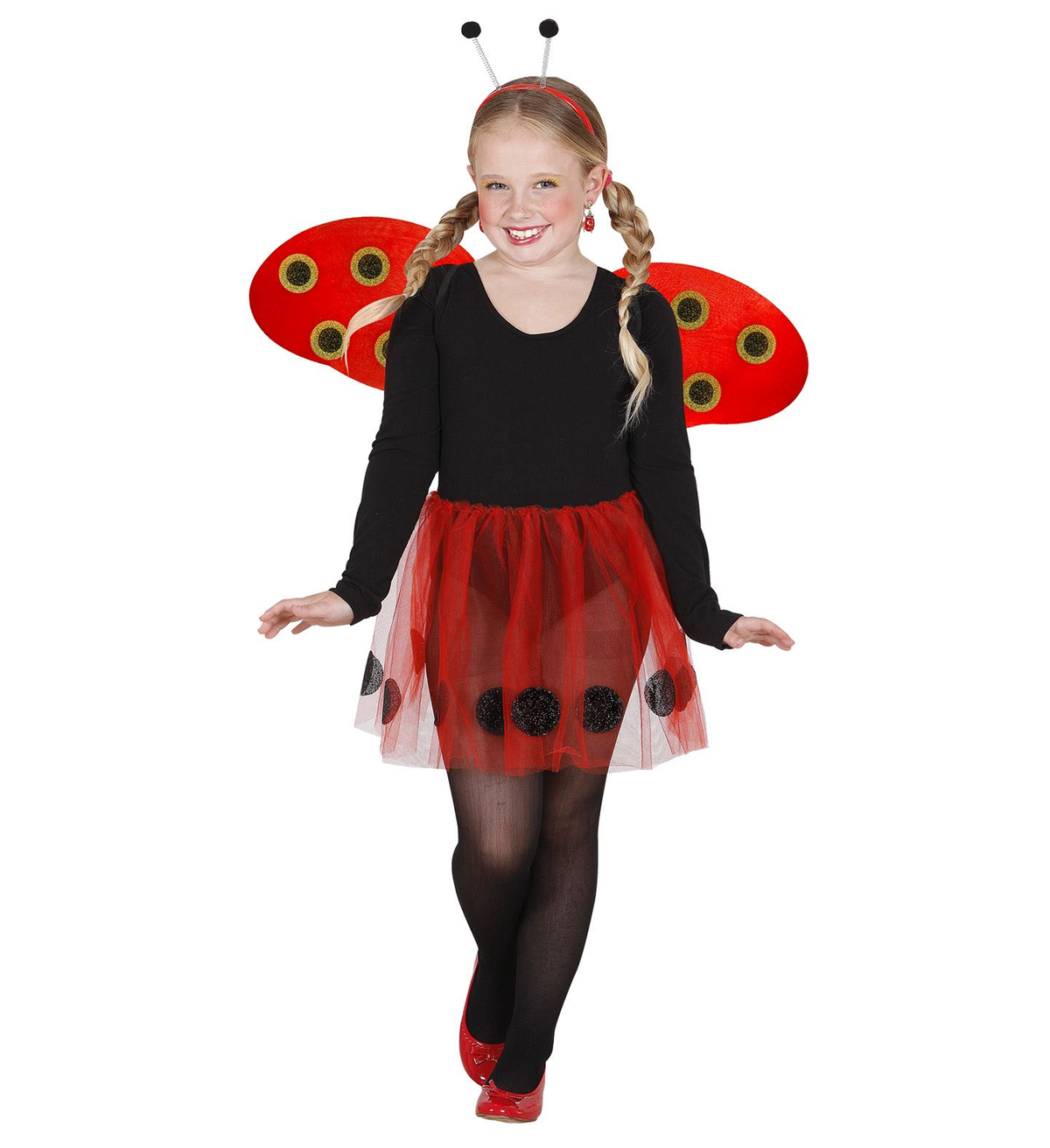Set Travestimento + Accessori Coccinella Tutu Ali Antenne Caze Costume Carnevale (1/3 Anni)