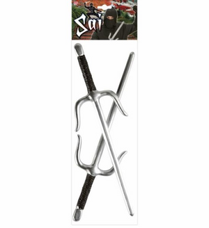 Vestito Carnevale + Accessori Soldato Ninja Costume Nunchaku Spada Sai Spada Giapponese Ninja con Fodero 8/10 Anni Travestimento - 7652+6766n+8711s+2728q