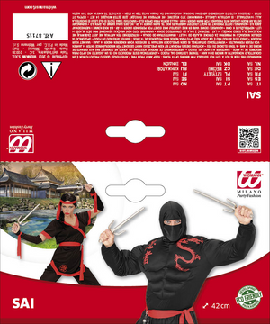 Spada Sai Samurai Accessori per Abito Vestito Travestimento Carnevale Bambino