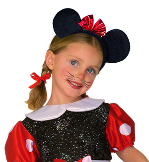 Orecchie Topina con Cerchietto Accessori per Abito Vestito Travestimento Carnevale Bambina
