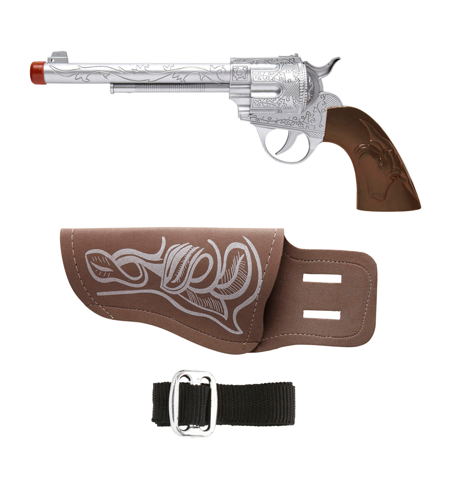 Vestito Carnevale + Accessori Billy Cowboy Costume Cappello Pistola con Fondina 5/7 Anni Travestimento - 3833+2475k+9804c