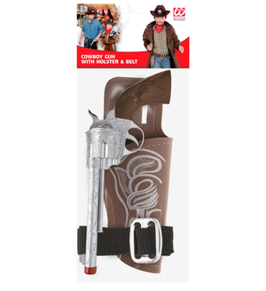 Pistola Cowboy con Fondina e Cintura Accessori per Abito Vestito Travestimento Carnevale Bambino