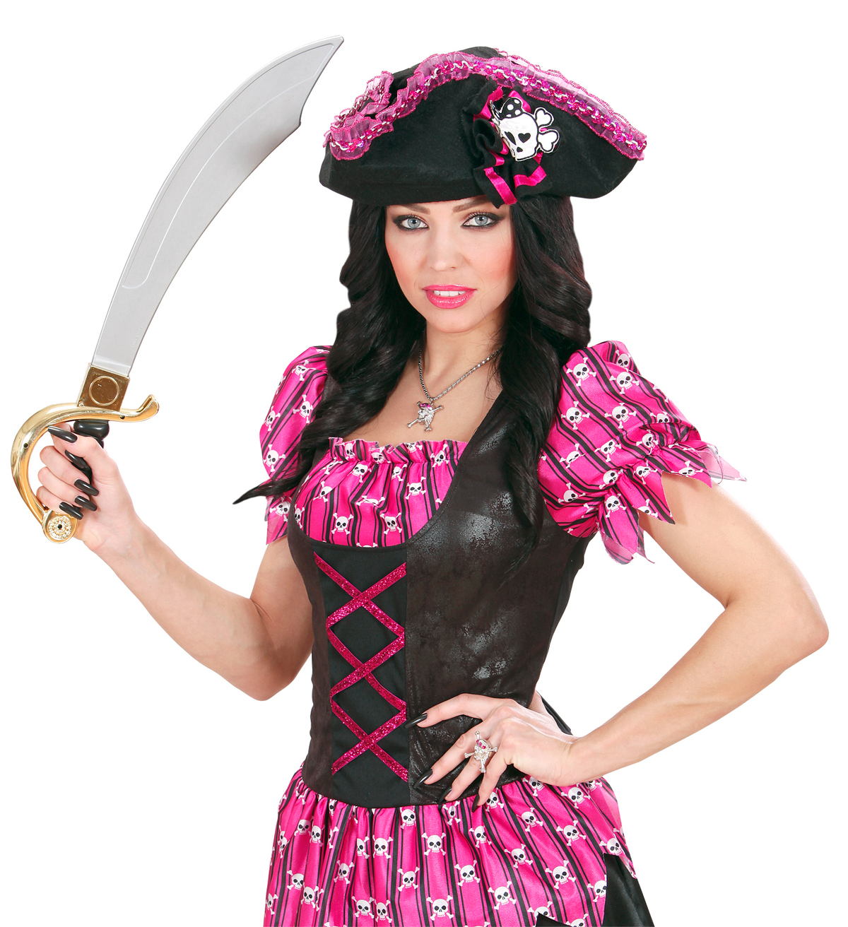 Vestito Carnevale + Accessori Pirata Costume Sciabola 3/4  Anni Travestimento - 4381+7007b