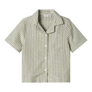Camicia Maniche Corte Misto Lino Bambino - 13229475