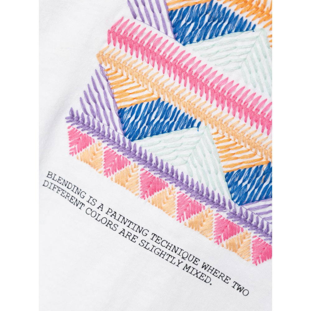 T-Shirt M.c. con Ricamo Maglietta Bambina 100%co - 13229978rosa