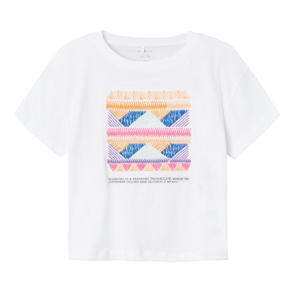 T-Shirt M.c. con Ricamo Maglietta Bambina 100%co - 13229978rosa