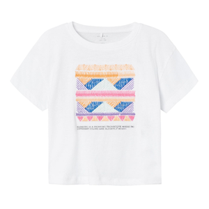 T-Shirt M.c. con Ricamo Maglietta Bambina 100%co - 13229978rosa