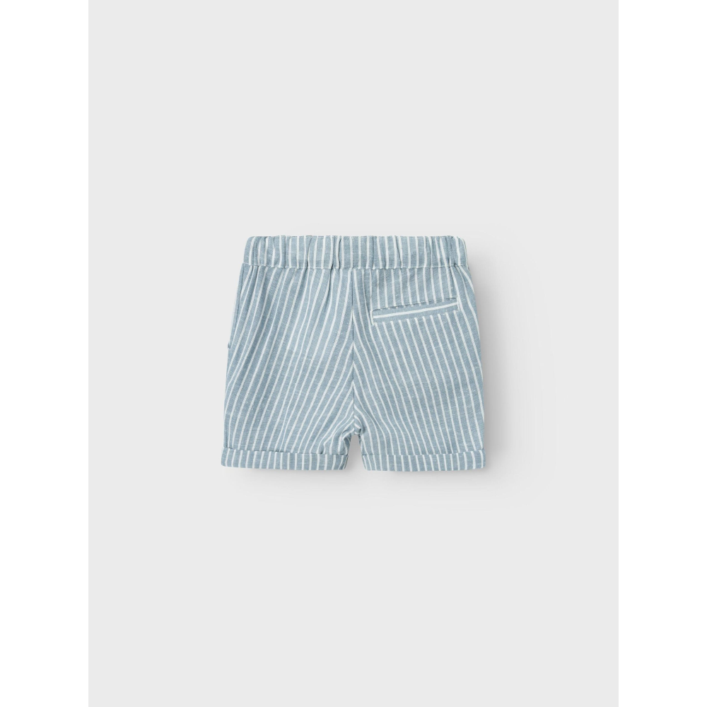 Bermuda in Misto Lino con Vita Regolaboile Pantaloncini Bambino - 13229476celeste