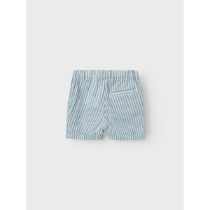 Bermuda in Misto Lino con Vita Regolaboile Pantaloncini Bambino - 13229476celeste