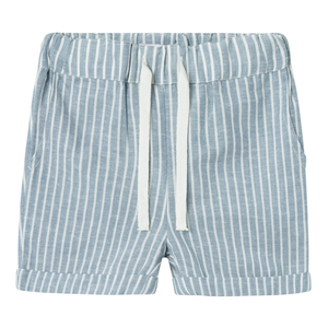 Bermuda in Misto Lino con Vita Regolaboile Pantaloncini Bambino - 13229476celeste