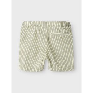 Bermuda in Misto Lino con Vita Regolaboile Pantaloncini Bambino - 13229476verde