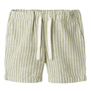 Bermuda in Misto Lino con Vita Regolaboile Pantaloncini Bambino - 13229476verde