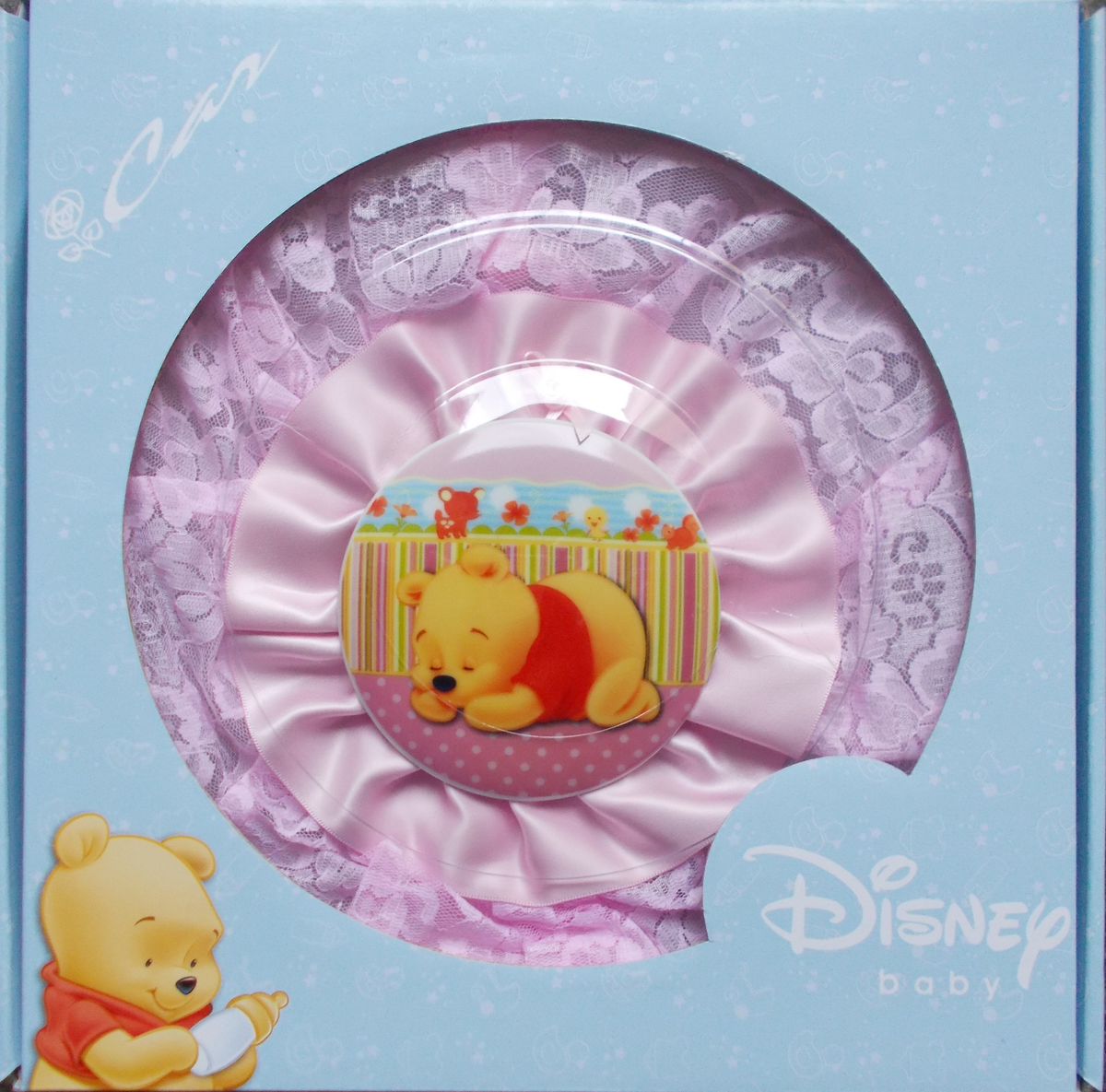 Fiocco Nascita Coccarda Femminuccia Rosa Winnie the Pooh - D093800